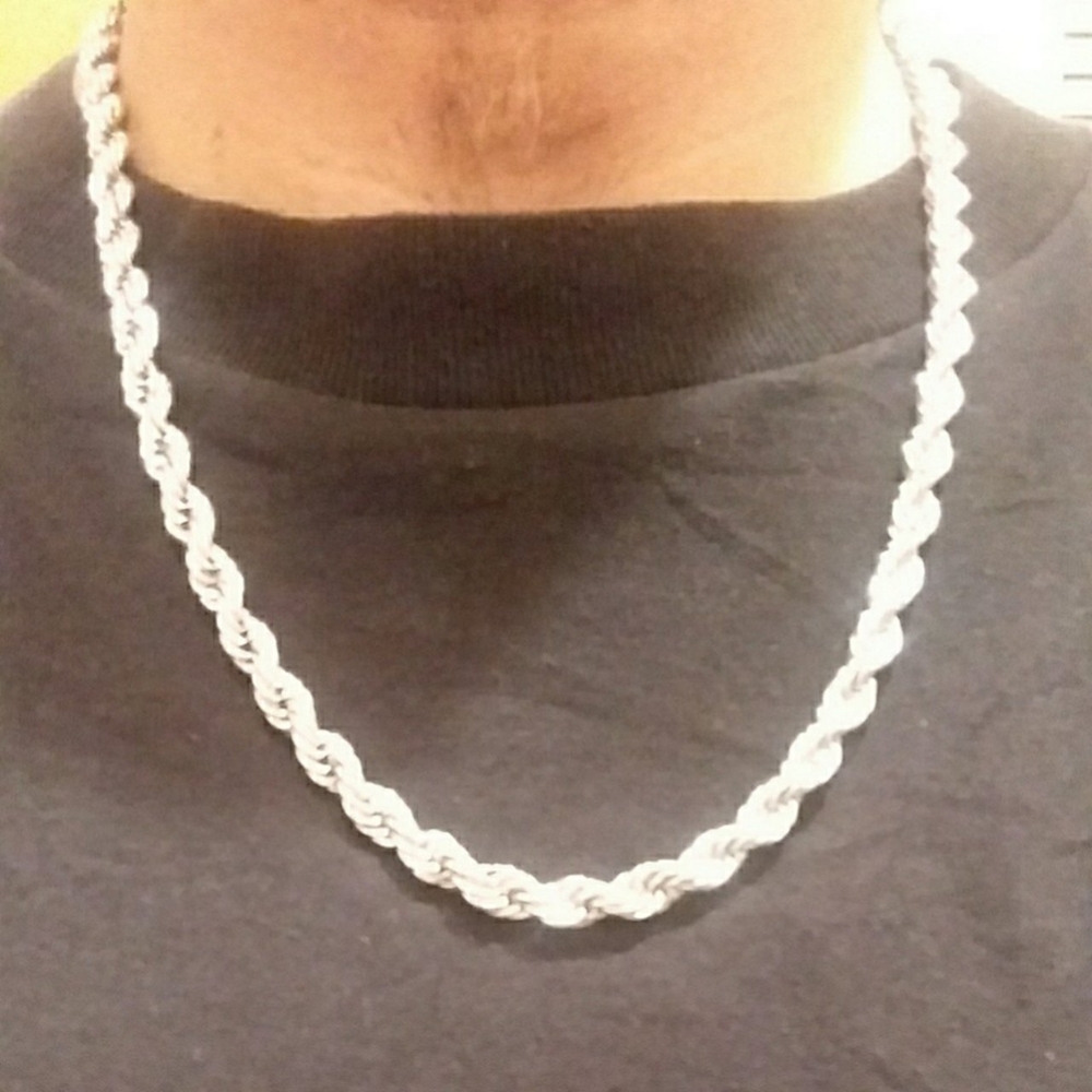 Stainless steel men's rope chain